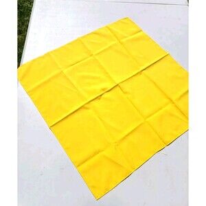 Vintage Glentex Solid Yellow Scarf 21" X 21"  Japam 100% Polyester RN 15542